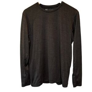 REI Grey Long Sleeve M Mens Lightweight Base Layer Crew Neck Heather Tagless